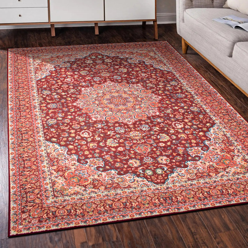 Tapis rubis à tissage plat Kenya Ruby, Rectangle 5 pi x 7 pi