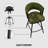26" Linen Woven Swivel Bar Stools With Back And Footrest,set Of 2 Upholstered Bar Chair Counter Stool Arm Chairs-1854415904