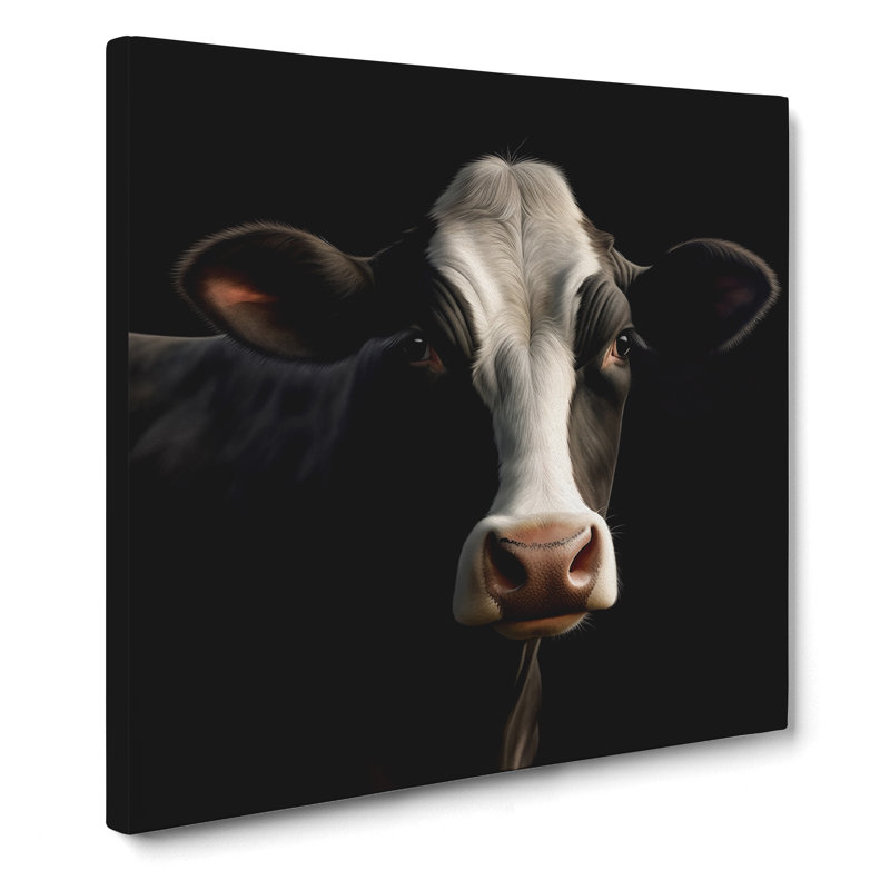 Cow Realism No.1 - Wrapped Canvas, 35cm H x 35cm W x 3cm D