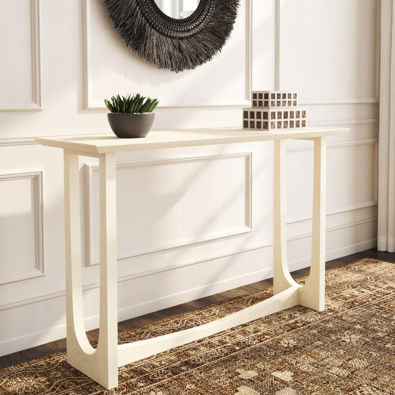 Reverse Arch Console Table, Beige