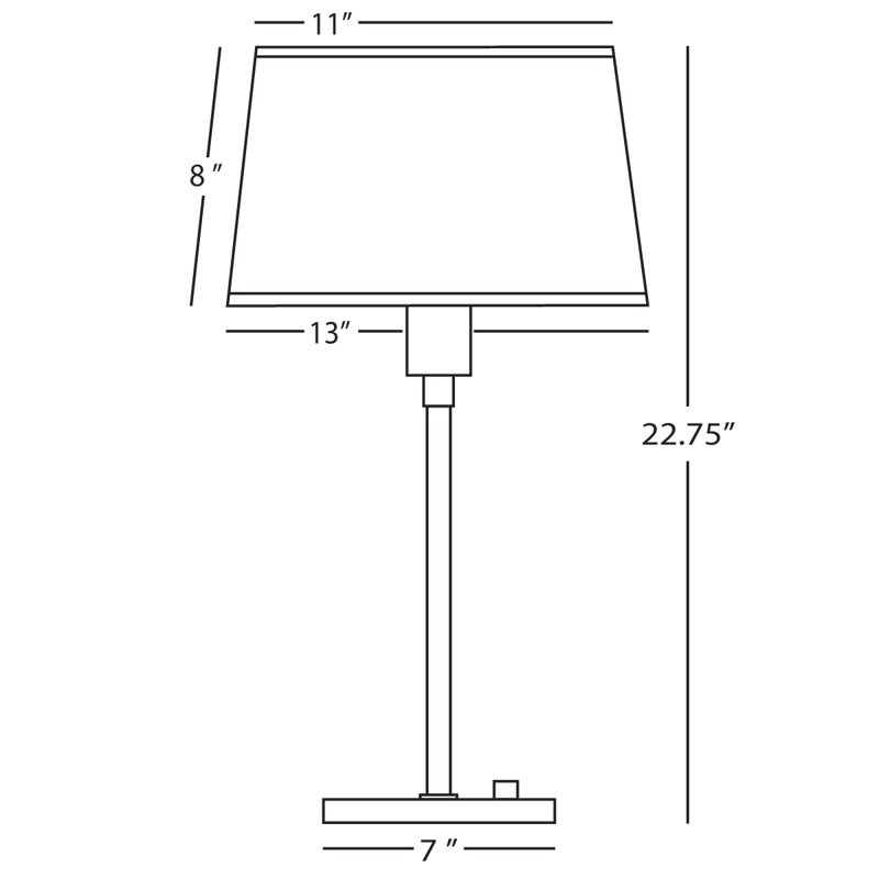Lampe de table 22,75 "Real Simple, Bronze foncé thermolaqué, Flocon blanc cassé