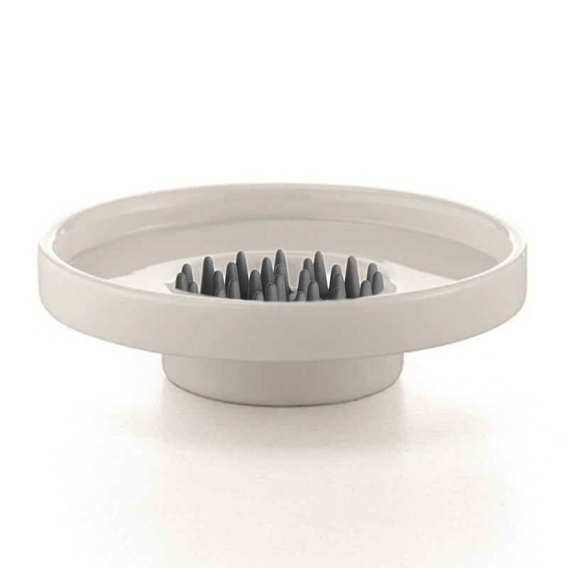 Plat à savon saon Complements, Blanc / Gris foncé