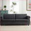 Canapé-lit convertible 2 en 1 80,7 po avec matelas 63 po x 70,9 po Sofas pour salon / chambre à coucher | Gris clair | Tissu + métal