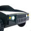 Lit simple moderne de style moderne de style Jeep rapide avec finition ultrabrillante veilleuses à DEL sur les phares, structure métallique, finition noire