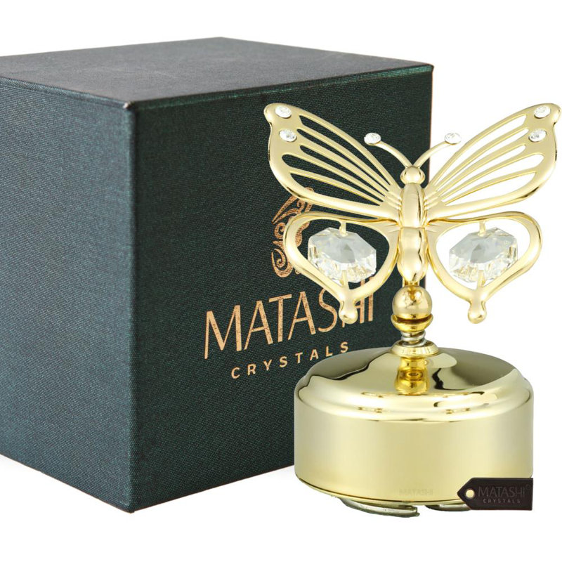 Figurine boîte à musique papillon Nashwauk