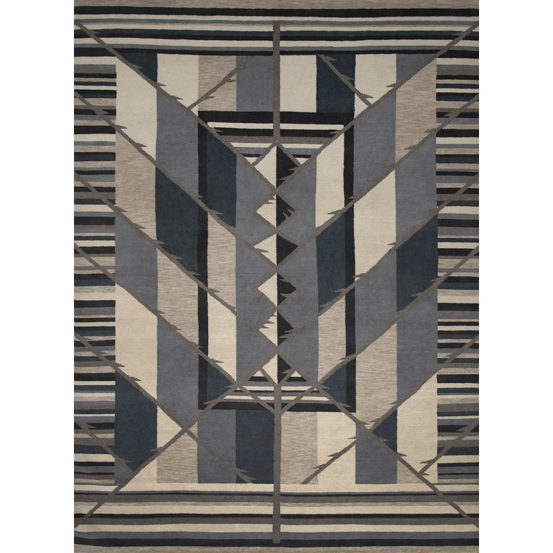 Mesa Wool Geometric Area Rug, Rectangle 13' x 18'