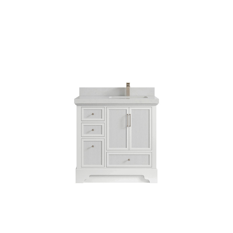Alys 36'' Single Bathroom Vanity with Quartz Top