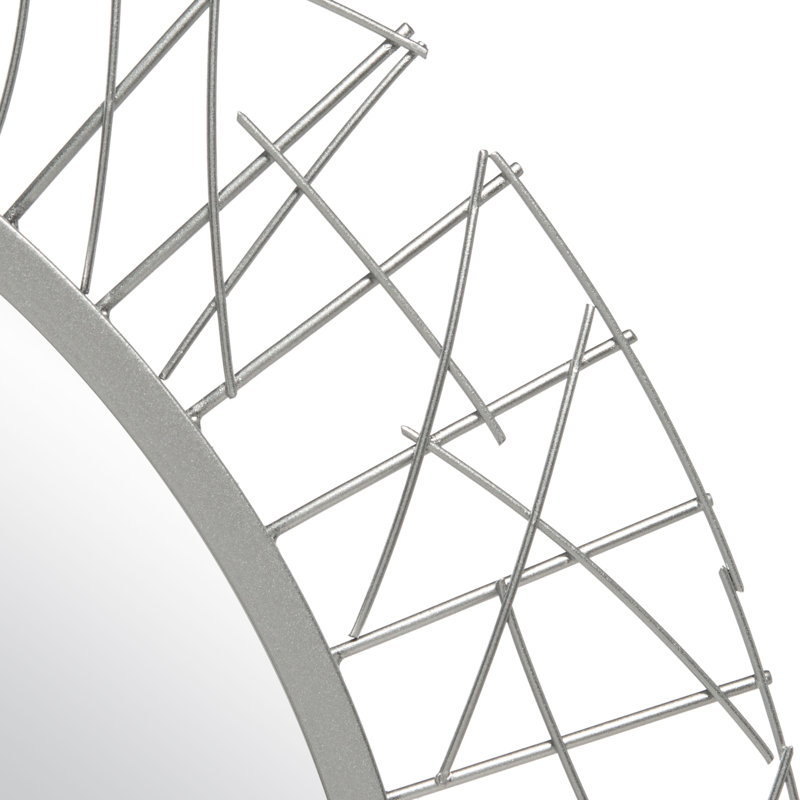 Berryman Metal Flat Wall Mirror, Silver