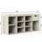 Shoe Bench With Padded Seat And Drawer For Accessories, 10 - Compartment Rack, Gray Finish, 40.9”l Entryway Bench, Cushion, Drawer, 9 Pair Capacity, Side Compartments, High Boots, Gray, Particle Board
