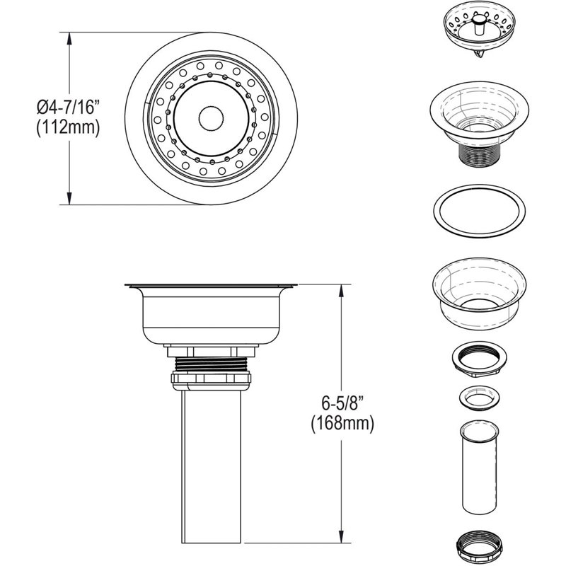 Drain d'évier de cuisine Grid