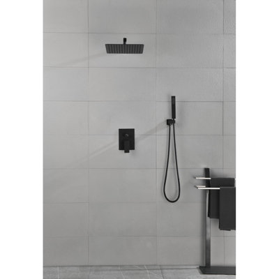 10 Inch Shower Head Bathroom Luxury Rain Mixer Shower Complete Combo Set Wall Mounted