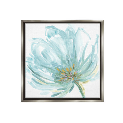 «Soft Blue Abstract Bloom Floater Frame» par June Erica Vess sur