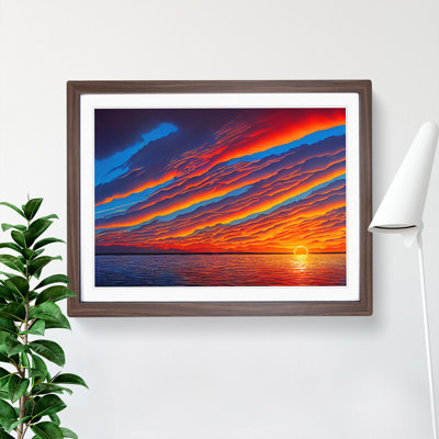 XH1022-3117X Endearing Sunset Seascape - Single Picture Frame Print