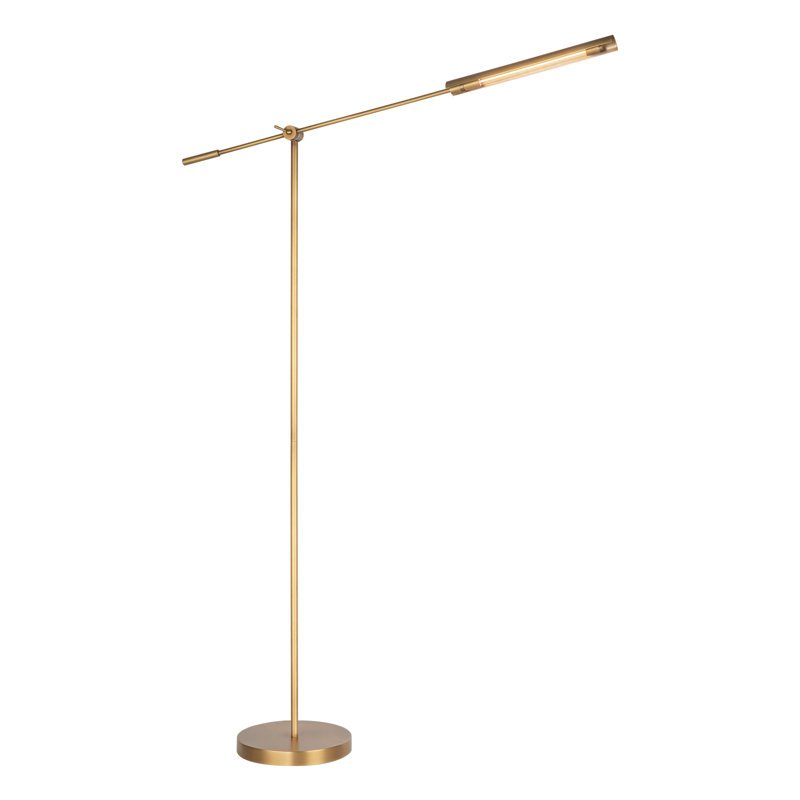 Astrid LED Floor Lamp, Vintage Brass