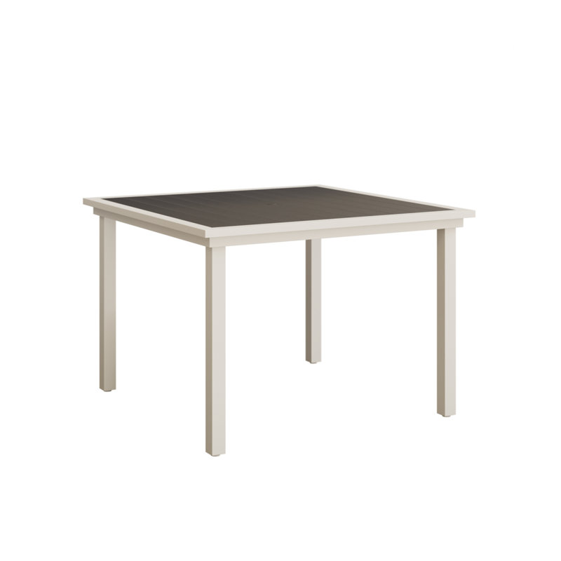 Table de salle à manger carrée 44 po Berlin Grey, Gris fumée