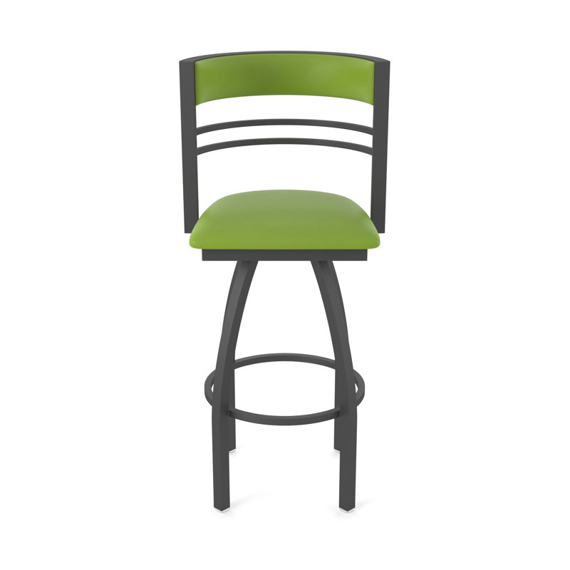 Hunter Swivel Stool, Étain, Tabouret de bar (siège d'une hauteur de 36 po), Vinyle - Canter Kiwi - vert