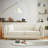 " mid-century modern chenille sofa | tufted buttons & copper nail armrest | 2 pillows | metal legs | stylish living room couch-839487498-855021893