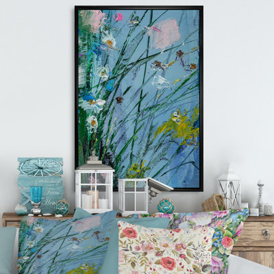 Abstract Yellow And Green Flowers " Abstract Yellow And Green Flowers " Painting Print