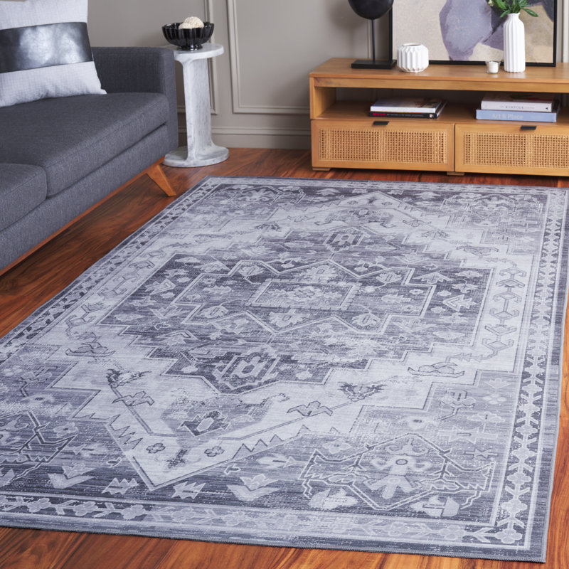 Shaelan Area Rug with Non-Slip Backing, Rectangle 5' x 8'