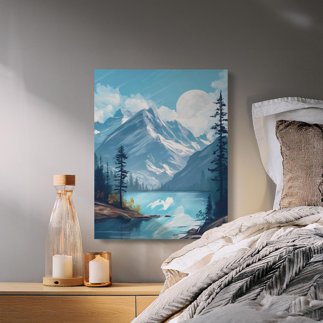 Mountain Lake Canvas Wall Art, Scenery Print, Gallery Wrapped Canvas, Ready to Hang, Archival Inks, Modern Home Decor, Statement Piece