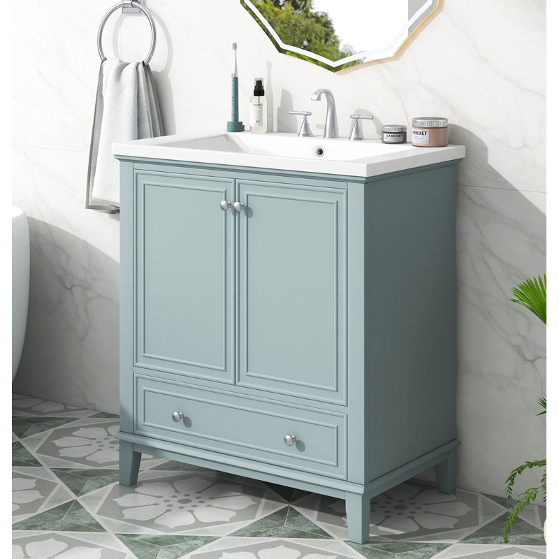 Kiryll 30'' Single Bathroom Vanity with Ceramic Top