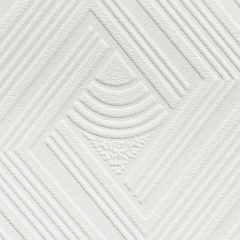 Superfresco Paintable Geometric White Durable Heavy Duty 10m x 52cm Matte Wallpaper Roll