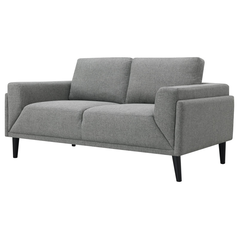 Loveseat, 64" W, Grey Fabric