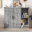 Armoire à litière pour chat avec prise de courant, meuble à litière moderne pour grandes boîtes à litière automatiques, bac à litière caché avec bac à litière, tablettes de rangement réglables, gris