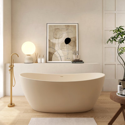 Baignoire de trempage autoportante en résine 65 po