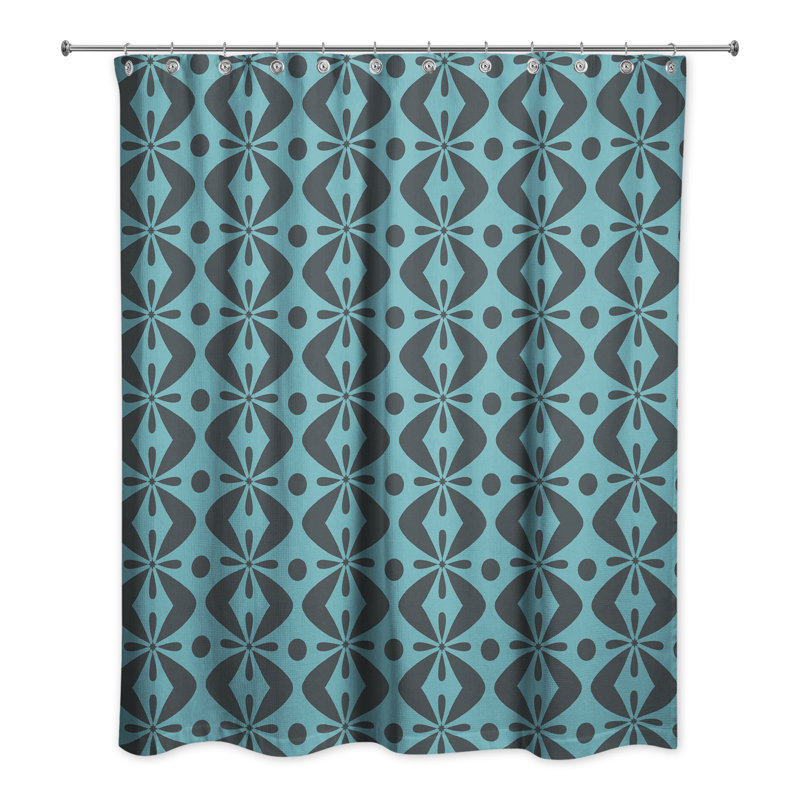 Rideau de douche simple Thorin, Bleu