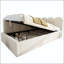 Lit de jour simple avec repose-pieds et rangement hydraulique avec revêtement en velours-128515221