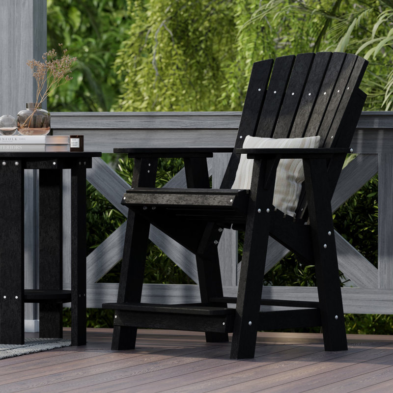 Heritage High Adirondack Chair, Black
