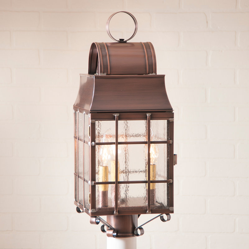 Tête de lanterne 3 lumières Kim, Cuivre antique