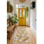 Tapis jaune à motif abstrait Ayo-823943353