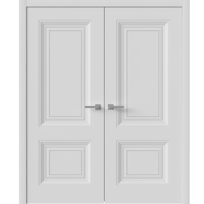 Portes intérieures doubles 36 x 80 pouces Essential 1222, cadre en bois blanc massif, portes de placard/chambre à coucher