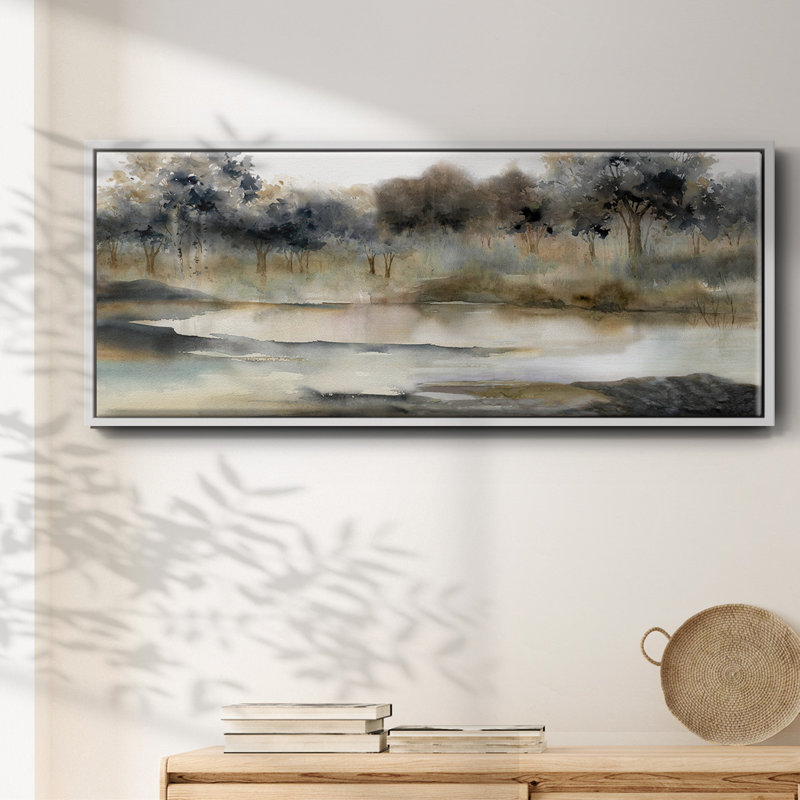 Serene River - toile encadrée, H 12 po x l 30 po