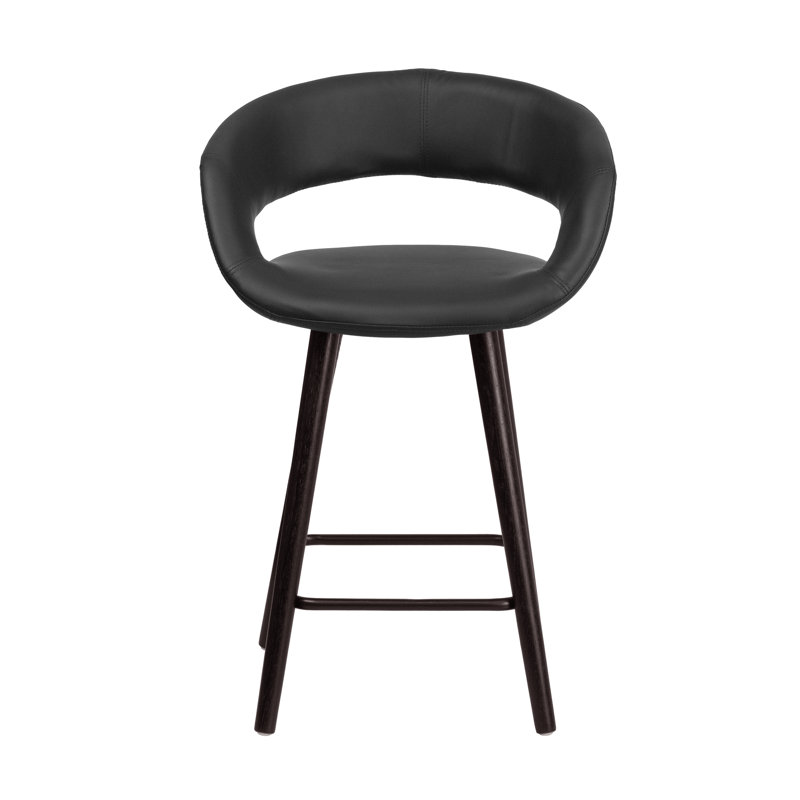 Tabouret de comptoir de 24 po Palafox, Noir, Tabouret de comptoir (siège d'une hauteur de 24,5