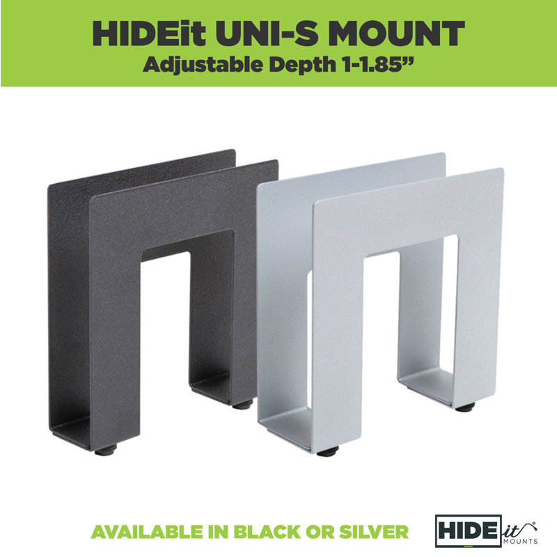 Adjustable Black Steel Small Device Wall Mount