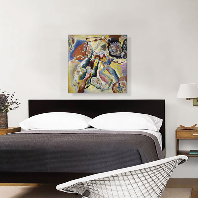 «Synchromy in Orange 1913» par Wassily Kandinsky - reproduction d'art sur toile tendue, H 26 po x l 26 po x P 0,75 po