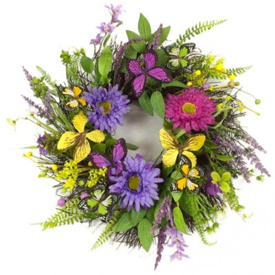 Spring Mixed Floral Wreath