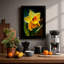 Daffodil with Dewdrops Botanical 1 Piece Single Picture Frame Wall Art-136696968-136696971