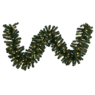 Alanny 600 " Pre-Lit Mixed Greenery Garland