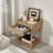 Retro Style Nightstand With 1 Drawer, An Open Shelf, Turned Legs And Metal Handles