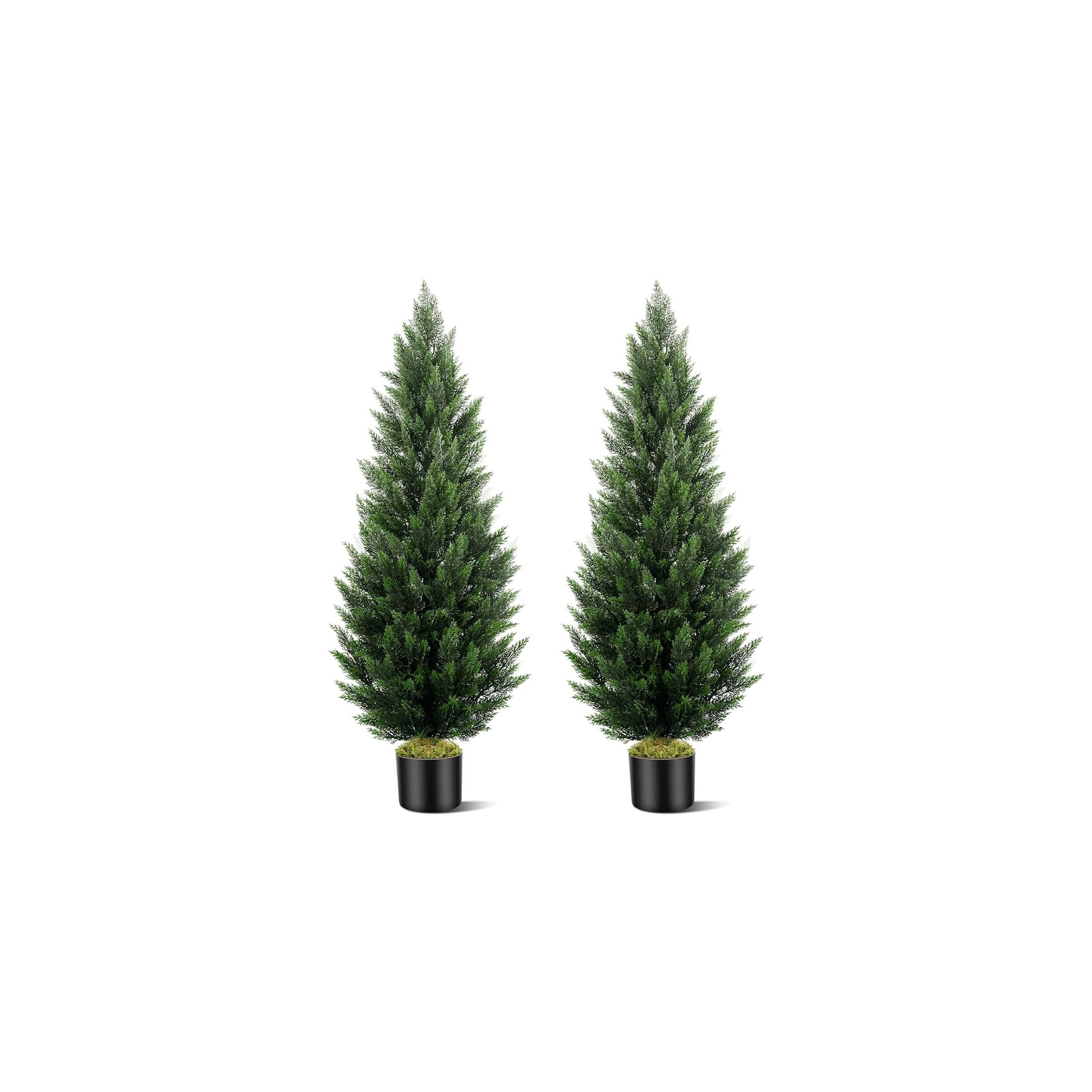 59''Artificial Cedar Set In A Pot, 59" H X 21.6" W X 21.6" D