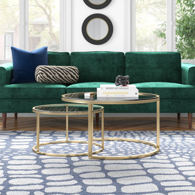 Emmitt Glass Top Nesting Coffee Table