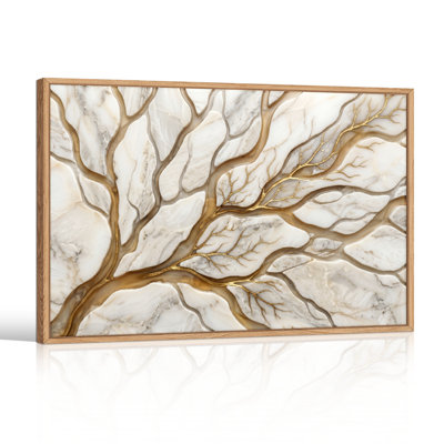 Marble Gold Canvas Wall Art Set Of 1