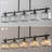 5 - Light Kitchen Island Linear Crystal Shade Pendant Light