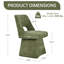 Chaise pivotante en chenille moderne, dossier ouvert - Conception rotative à 360 ° pour la salle à manger-1395273635