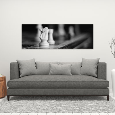 Toile de jeu d'échecs monochrome | Décoration de chambre minimaliste