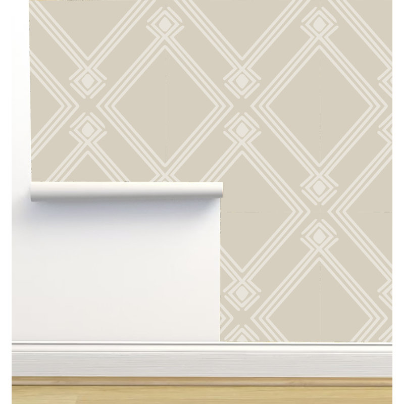 Rouleau de papier peint adhésif 12 pi x 2 pi Monor Designs, Beige